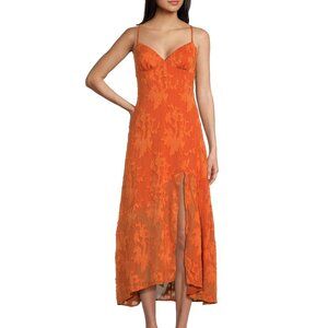 Honey and Rosie Women’s Maxi Floral Burnout Dress Size Medium color Rust